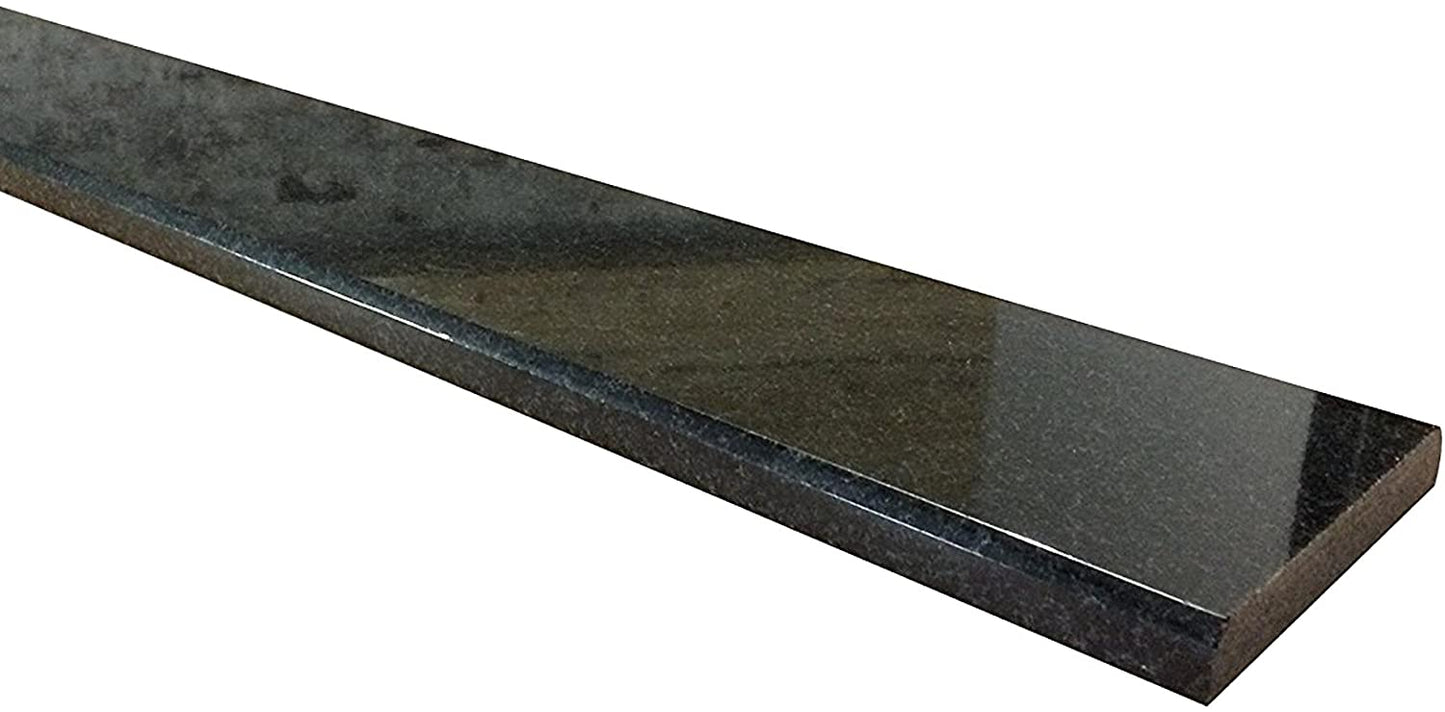 Absolute Black Marble Granite Threshold (Marble Saddle)-Window Sill-Shower Curb-Polished-(6" x 60")- Custom Size Please Contact